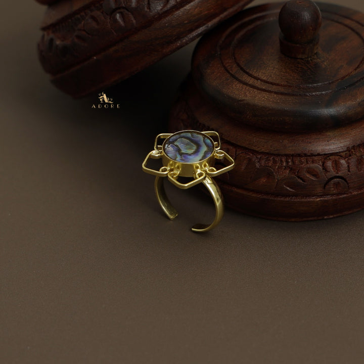Abalone Flower Ring