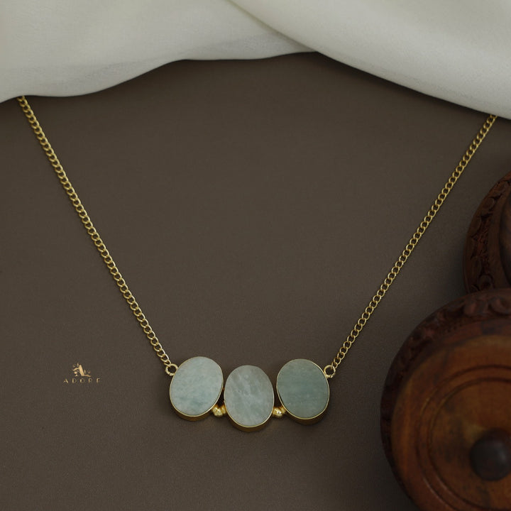 Camdyn Tri Raw Stone Neckpiece