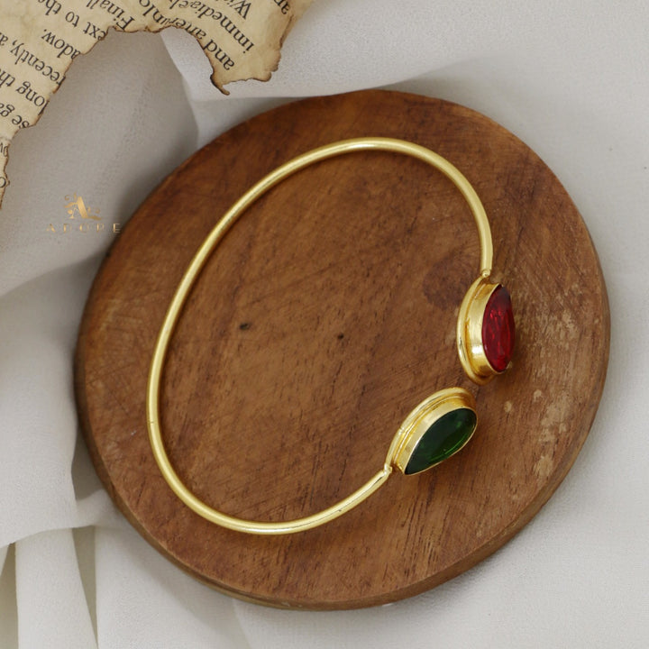 Averi Dual Drop Glossy Bangle