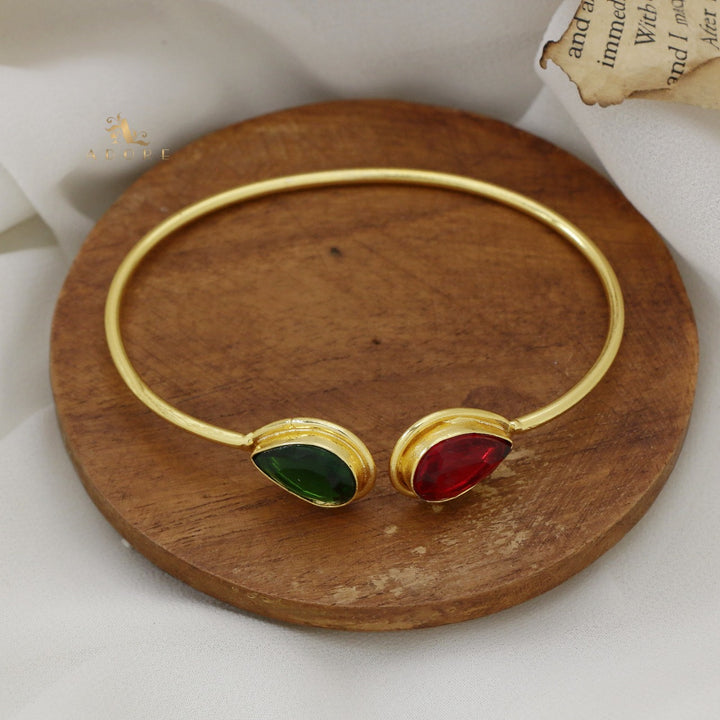 Averi Dual Drop Glossy Bangle