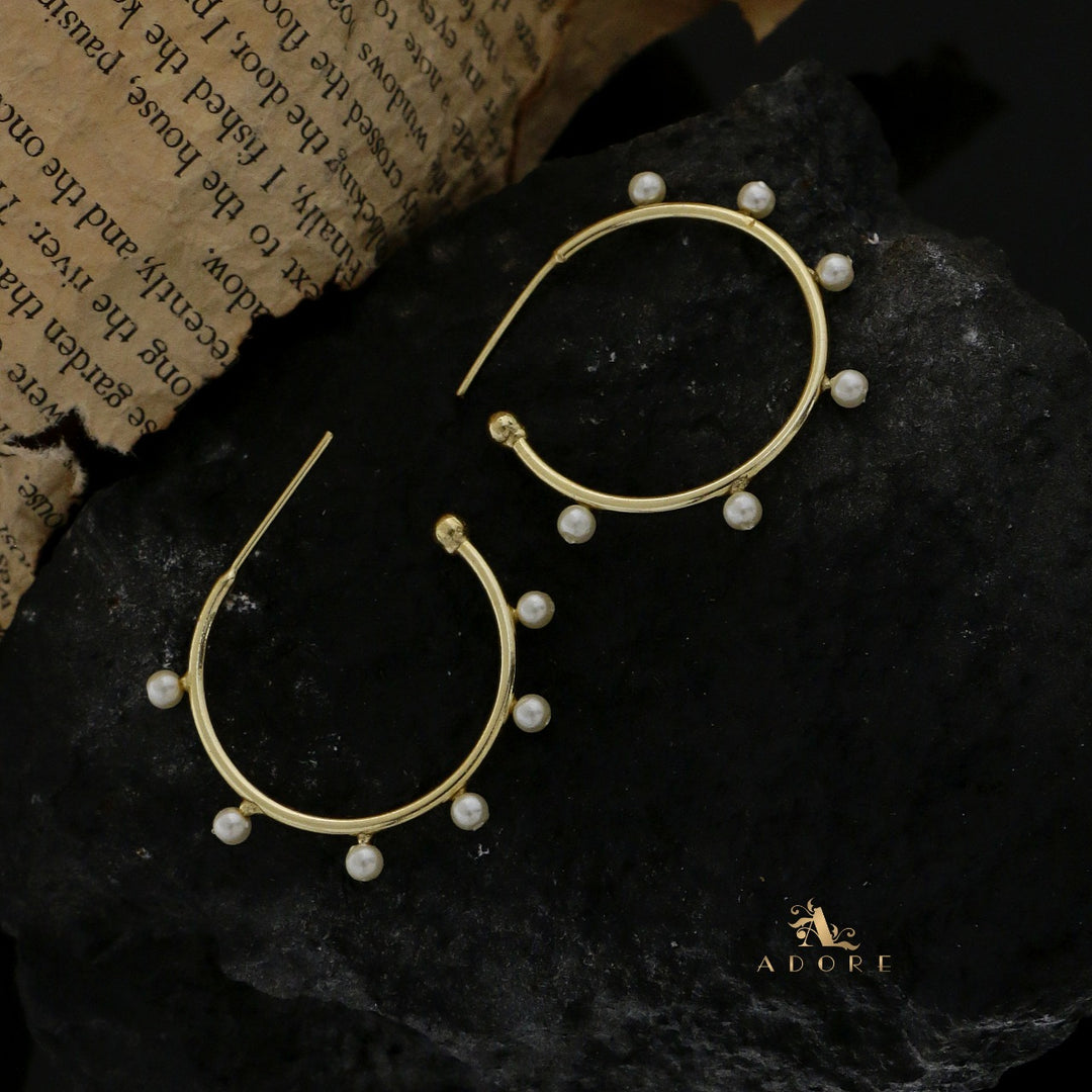 Golden Arch Pearl Earring