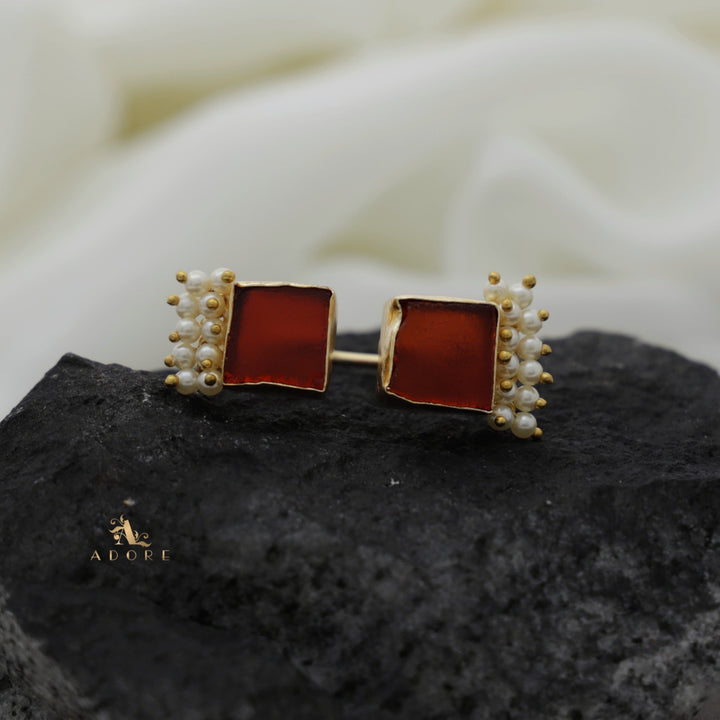 Heidi Raw Stone Cluster Pearl Ring