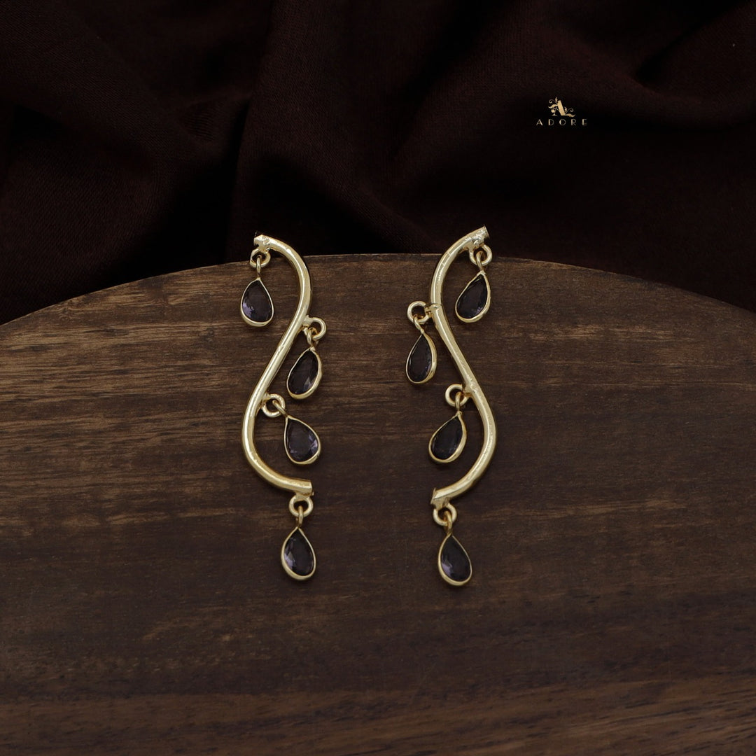 Kaz Curvy Glossy Drops Earring