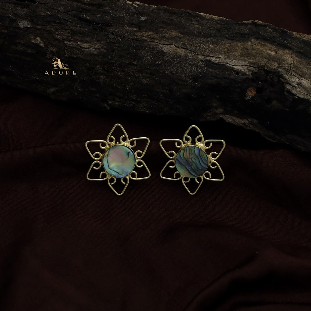 Abalone Flower Earring