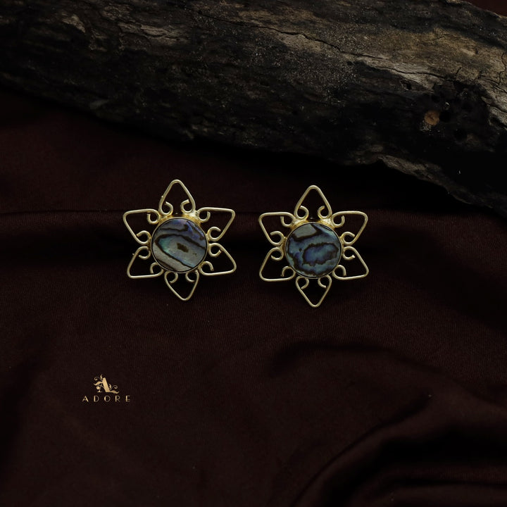 Abalone Flower Earring