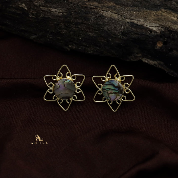 Abalone Flower Earring