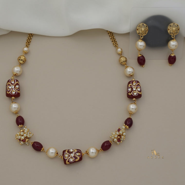 Jylan Pearl Neckpiece With Earring