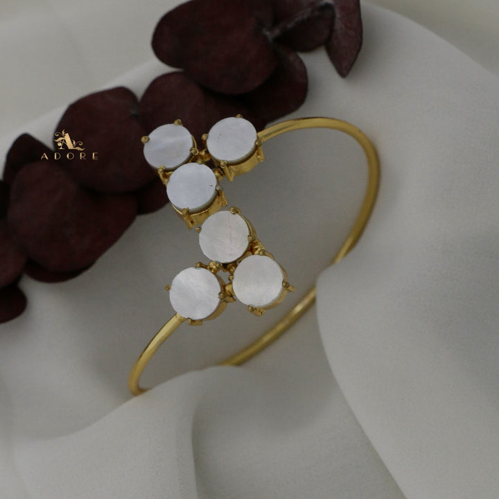 Yuna 6 Stone Circle Glossy Bangle