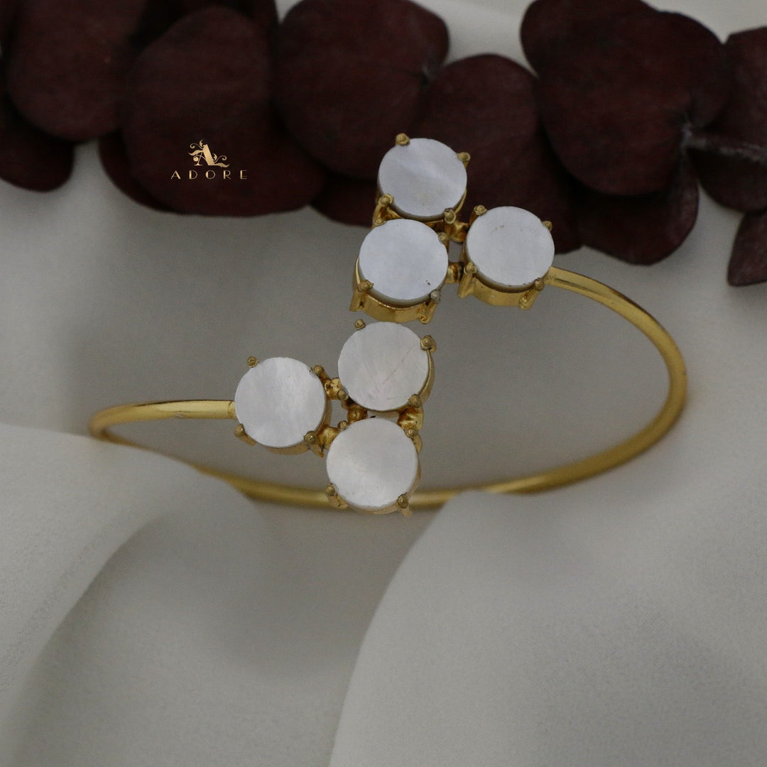 Yuna 6 Stone Circle Glossy Bangle