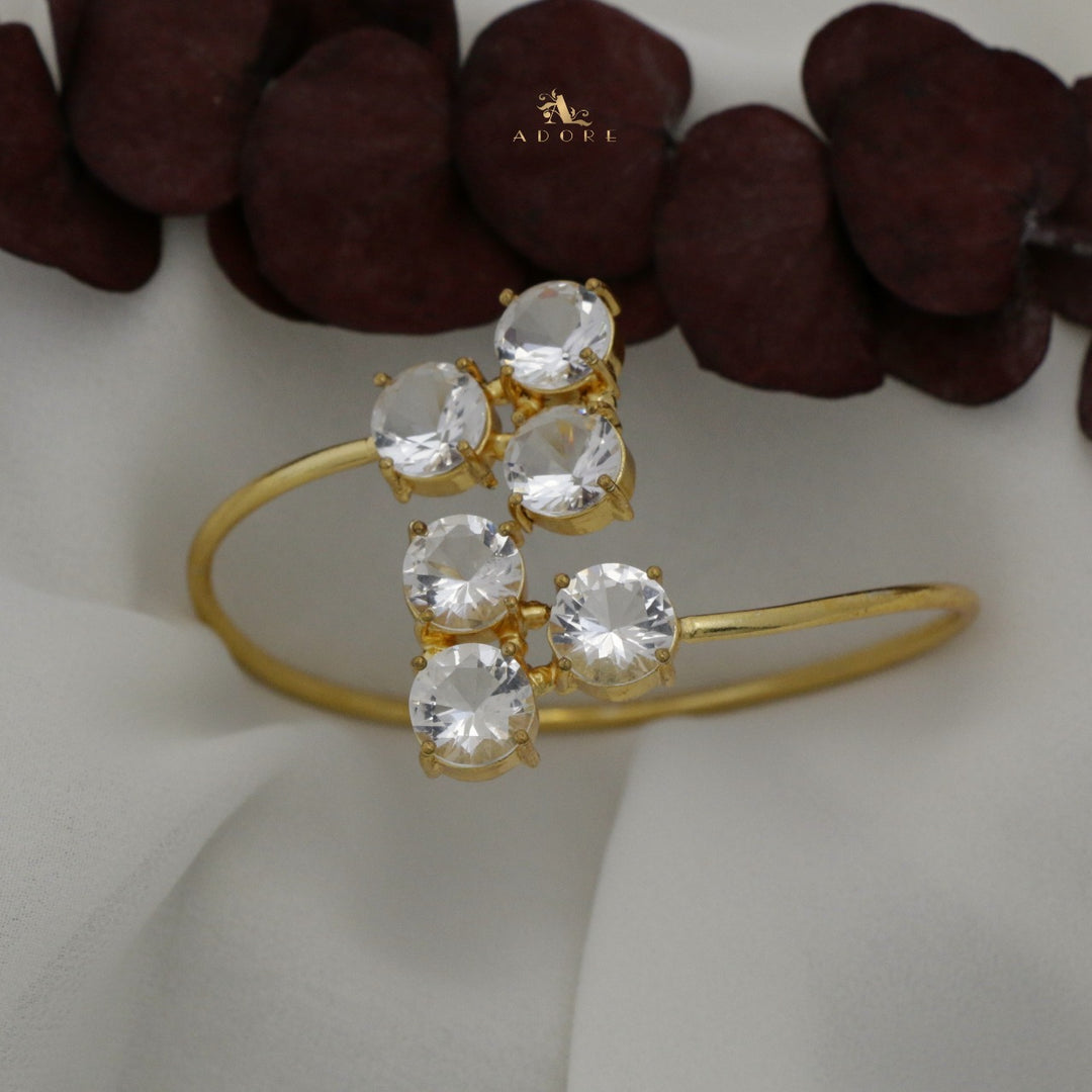 Yuna 6 Stone Circle Glossy Bangle