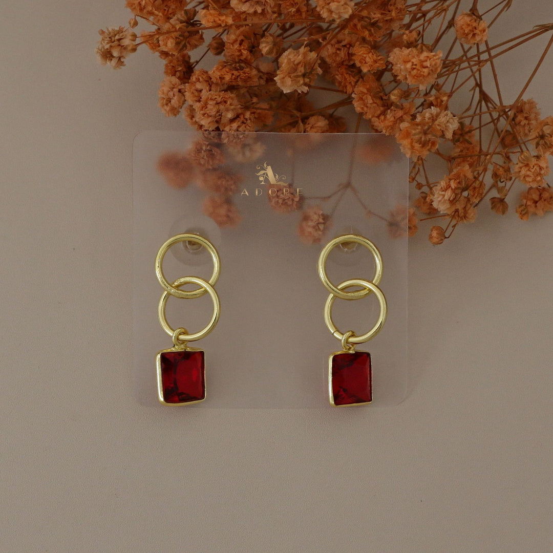 Revna Dual Hoop Glossy  Earring