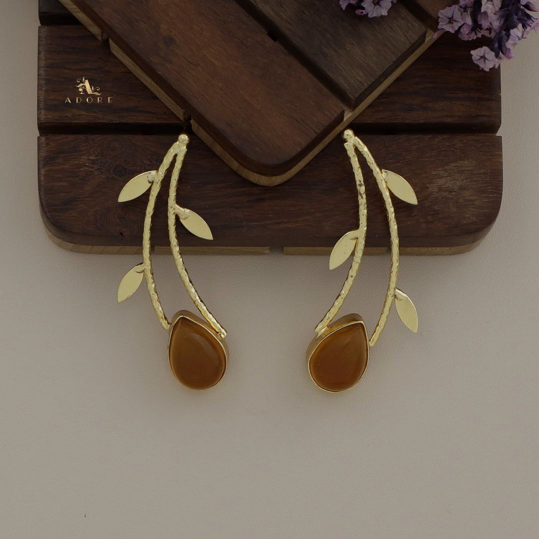 Delilah Leafy Glossy Earring