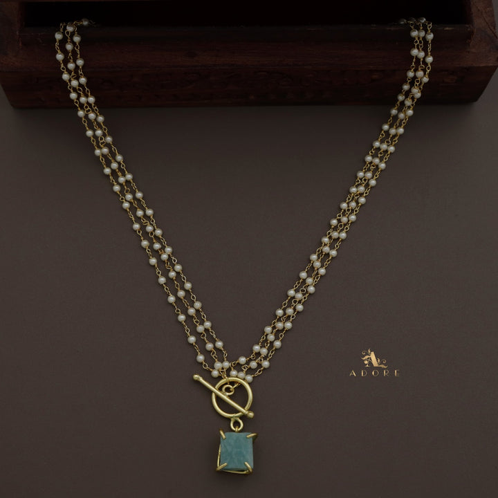 Carly Ring Raw Stone Pearl Neckpiece