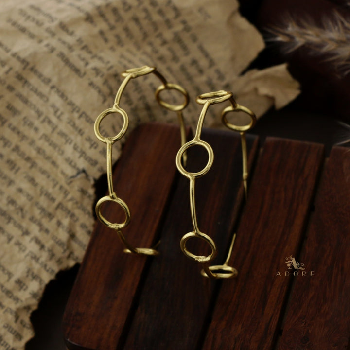 Golden Verna Round Hoop Earring