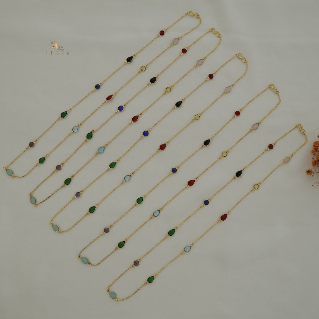 11 Stone Multicolour Long Chain