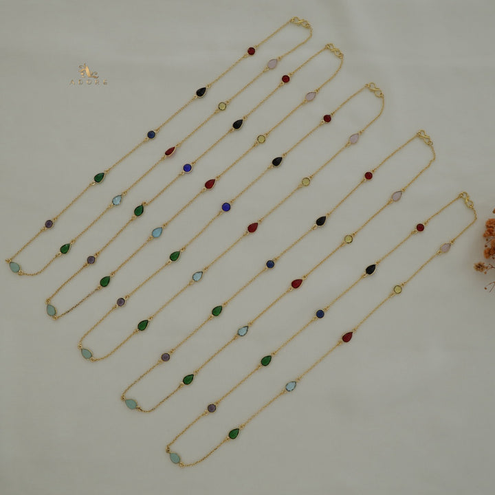 11 Stone Multicolour Long Chain