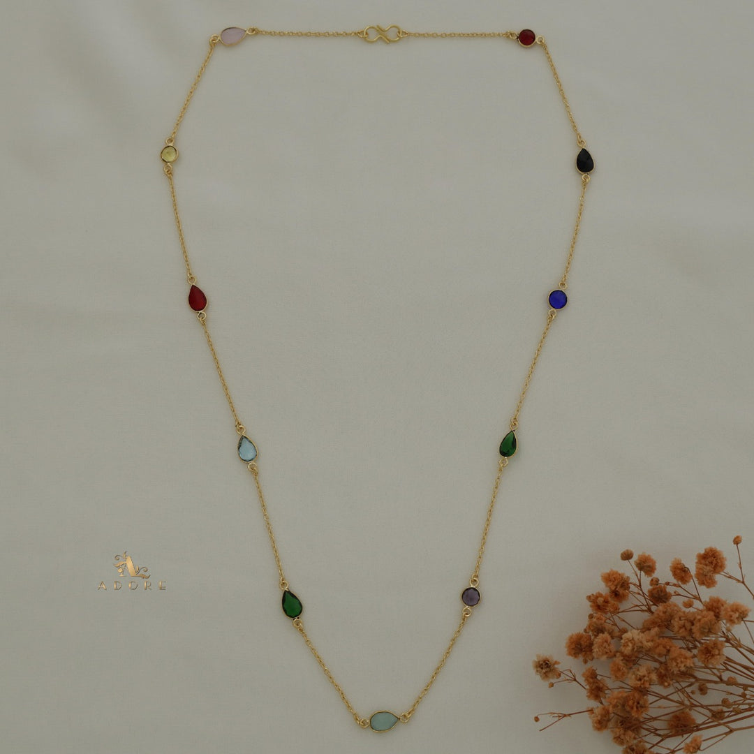 11 Stone Multicolour Long Chain