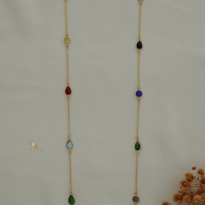 11 Stone Multicolour Long Chain