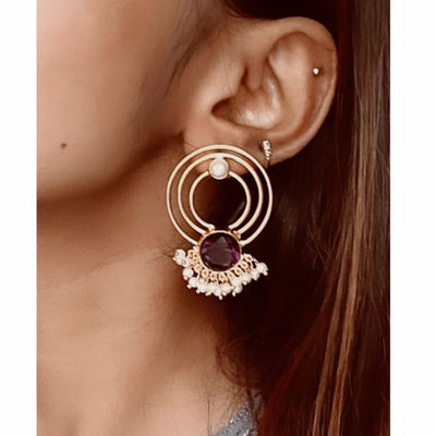 Elviya Glossy Cluster Pearl Earring