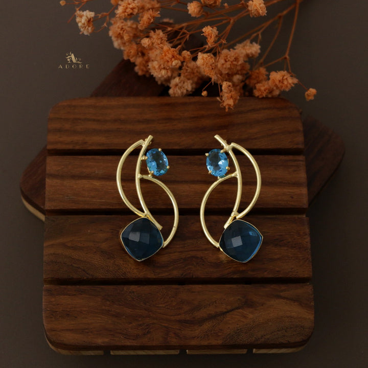 Eclipsa Zigzag Glossy Earring