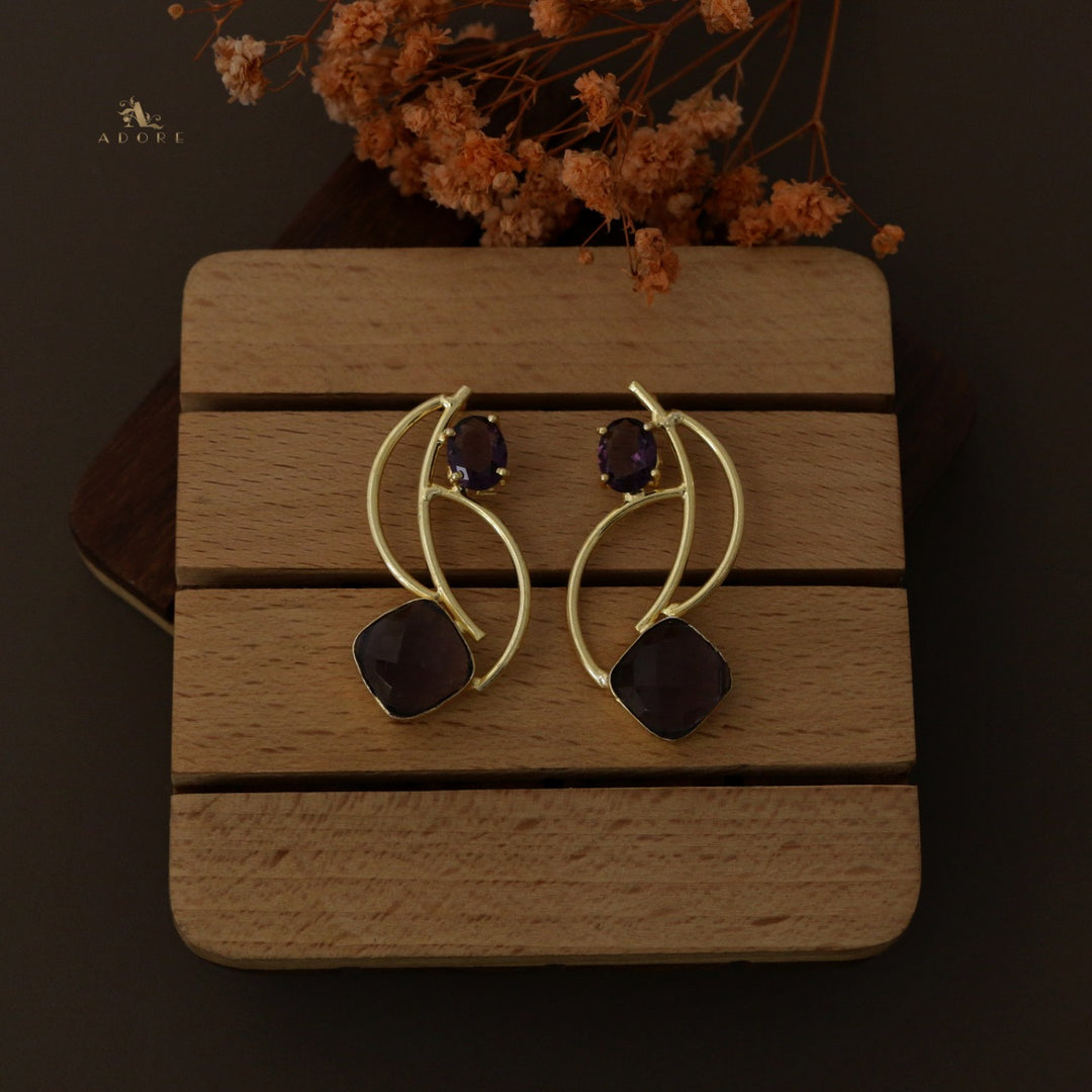 Eclipsa Zigzag Glossy Earring