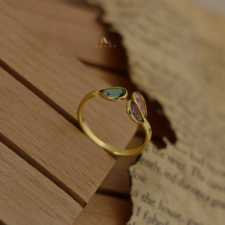 Medora Golden Glossy Ring