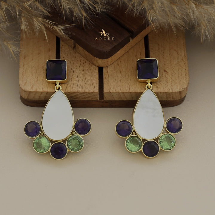 Augusta Drop MOP Glossy Earring