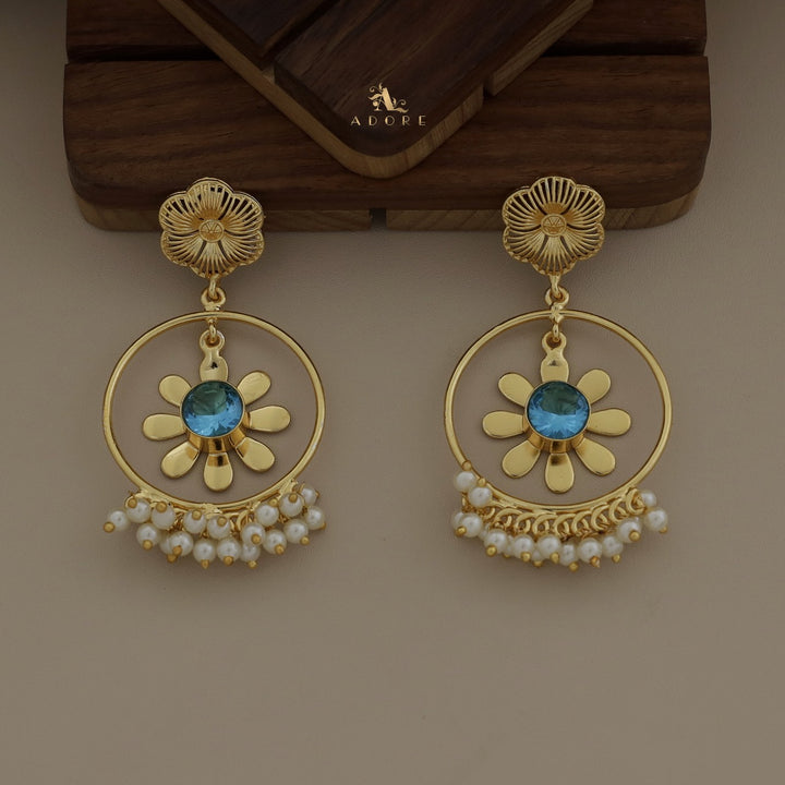 Glossy Midhila Circle Pearl Earring