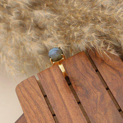 Labradorite Tiny Rings (Shapes Available)