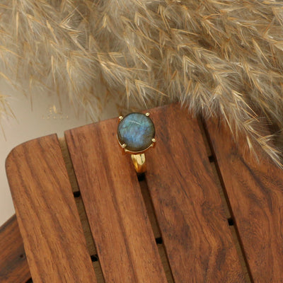 Labradorite Tiny Rings (Shapes Available)