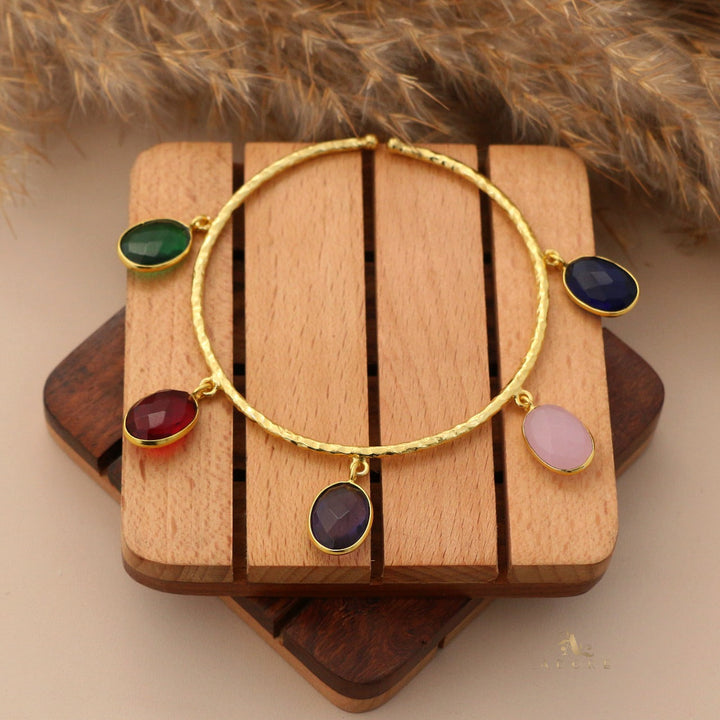 Multicolour Maelyn Textured Glossy Bangle