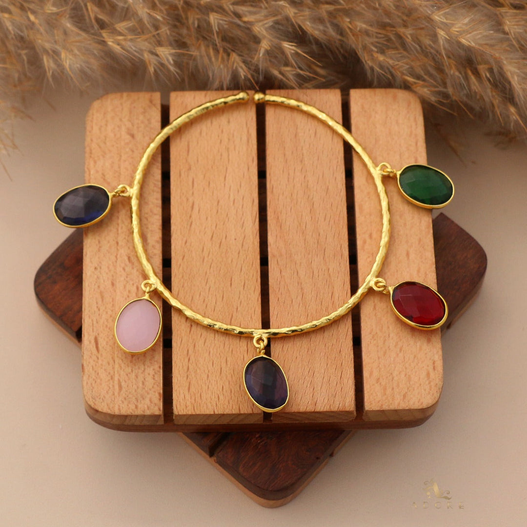 Multicolour Maelyn Textured Glossy Bangle