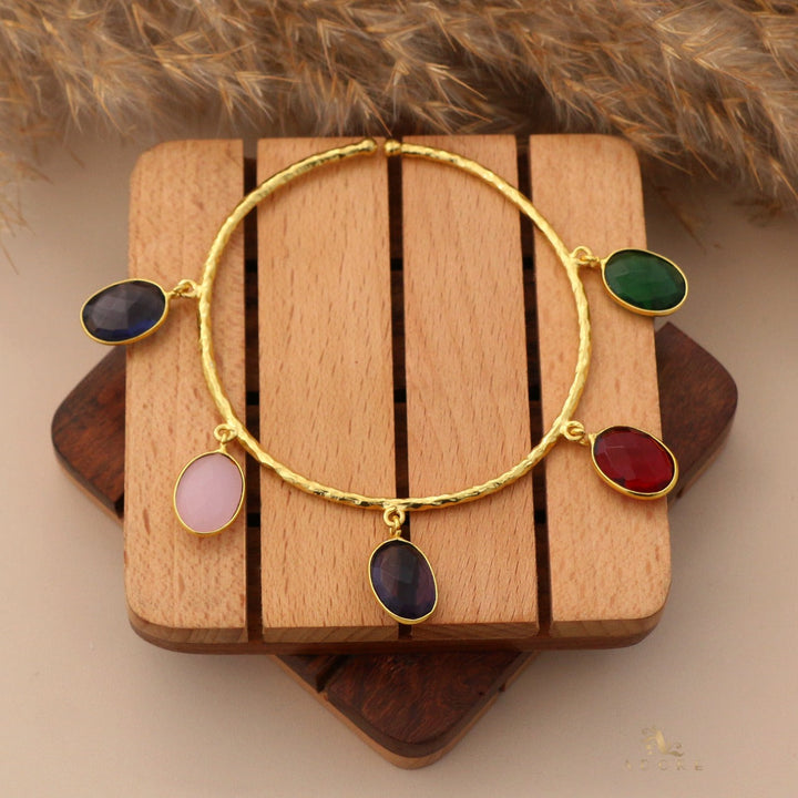 Multicolour Maelyn Textured Glossy Bangle