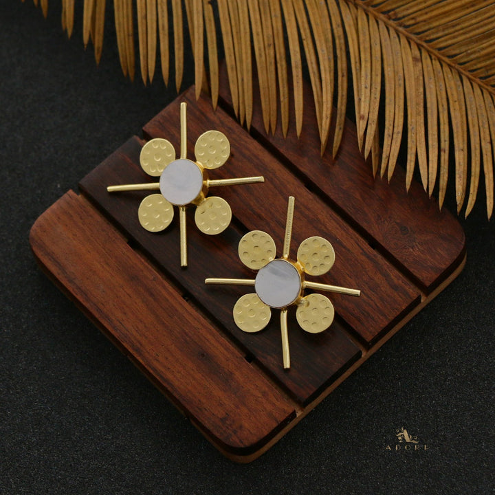 Silvestra Golden MOP Earring
