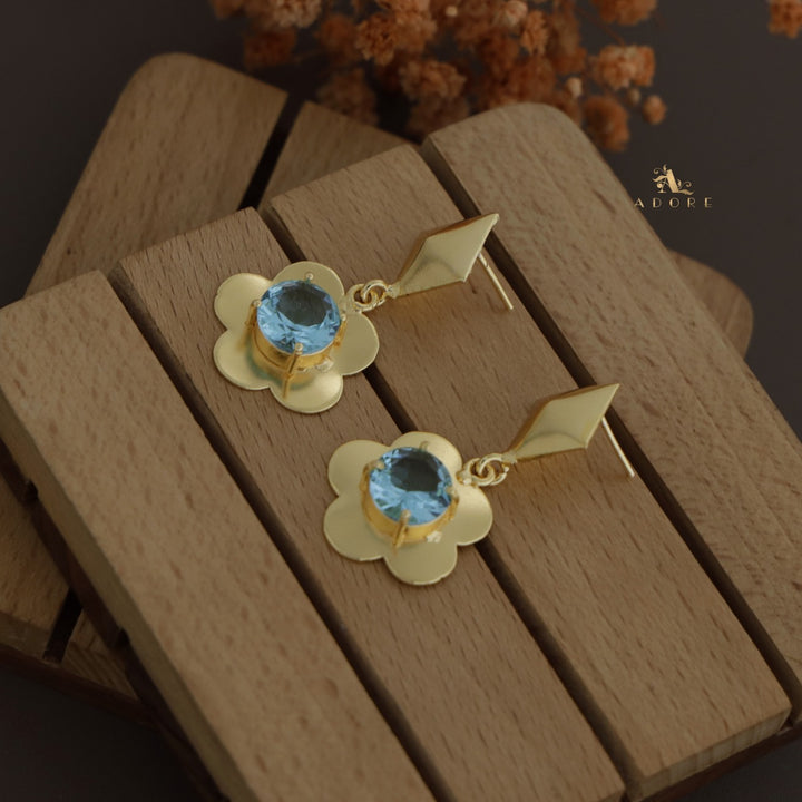 Filippa Glossy Diamond Flower Earring