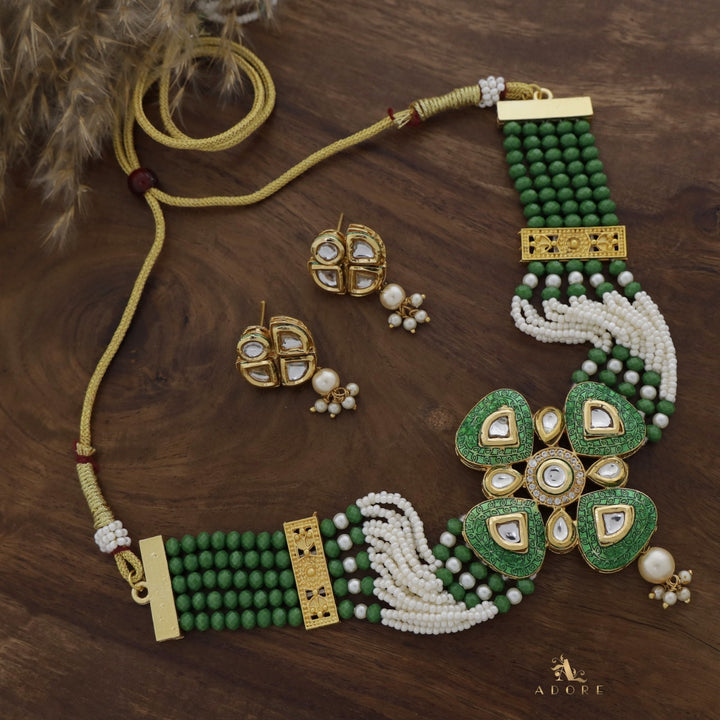 Elvida Kundan Choker With Earring