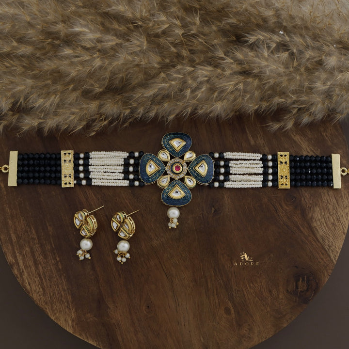 Elvida Kundan Choker With Earring