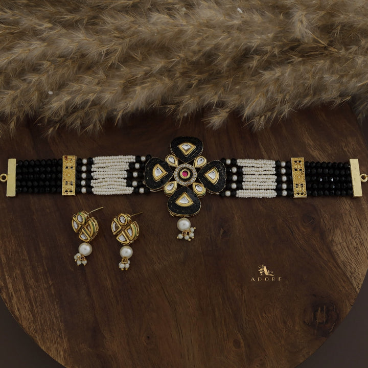 Elvida Kundan Choker With Earring