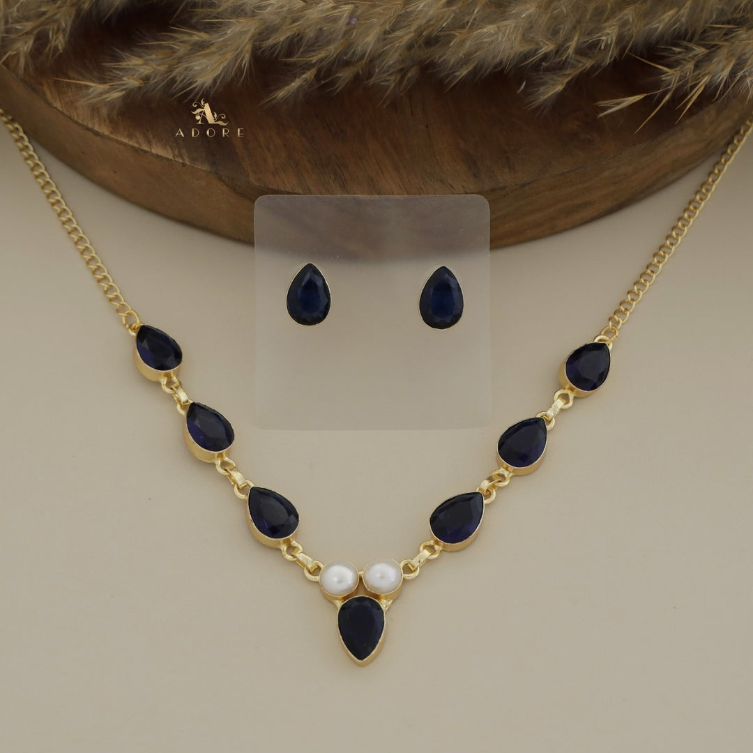 Andaaz Drop Glossy Baroque Neckpiece With Stud