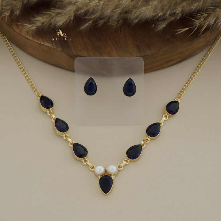 Andaaz Drop Glossy Baroque Neckpiece With Stud