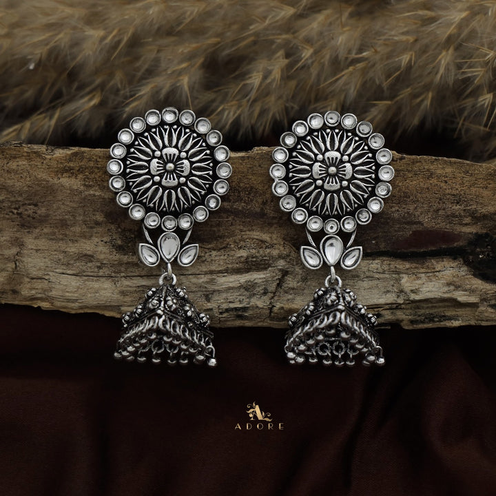 Thimothi Oxidized Jhumka