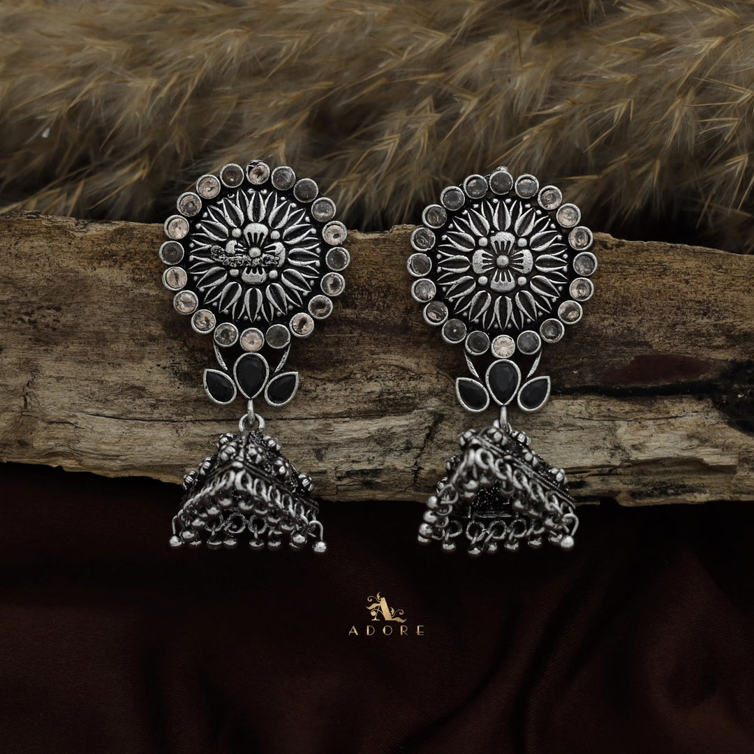 Thimothi Oxidized Jhumka