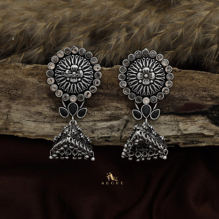 Thimothi Oxidized Jhumka