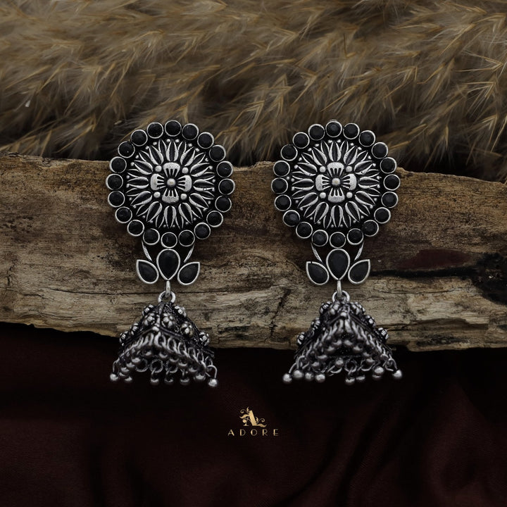 Thimothi Oxidized Jhumka