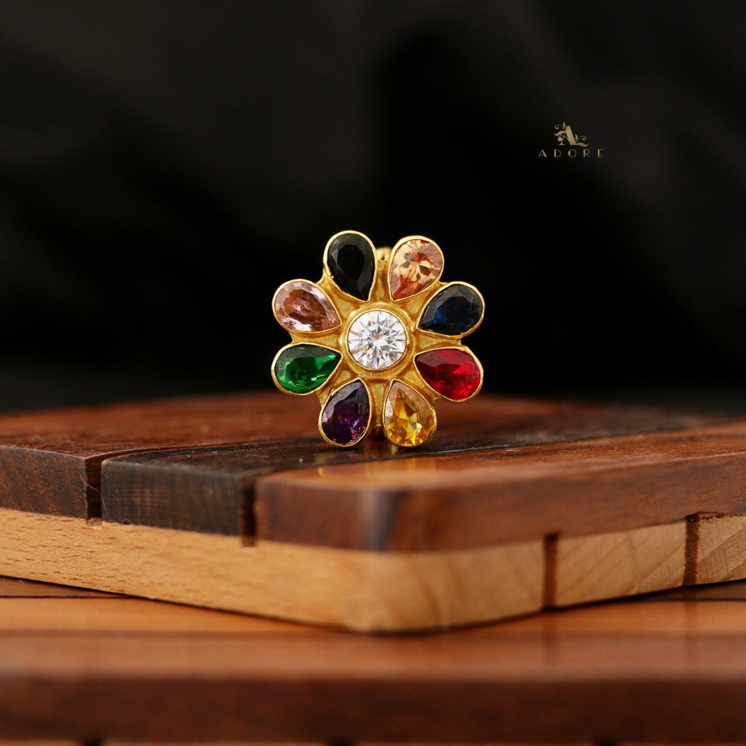 Golden Ife Flower Ring