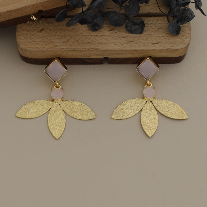 Liberty Tri Leaf Glossy Diamond Earring