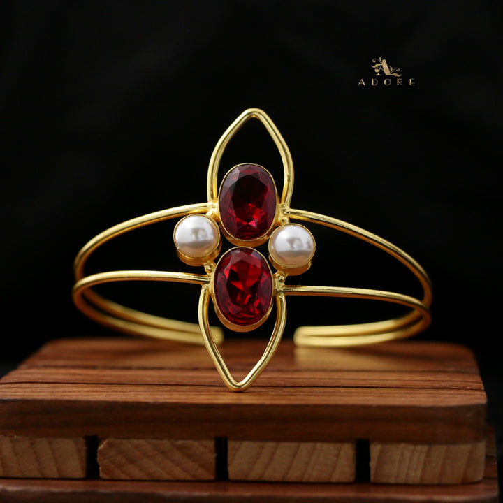 Rezzel Oval Glossy Pearl Bangle
