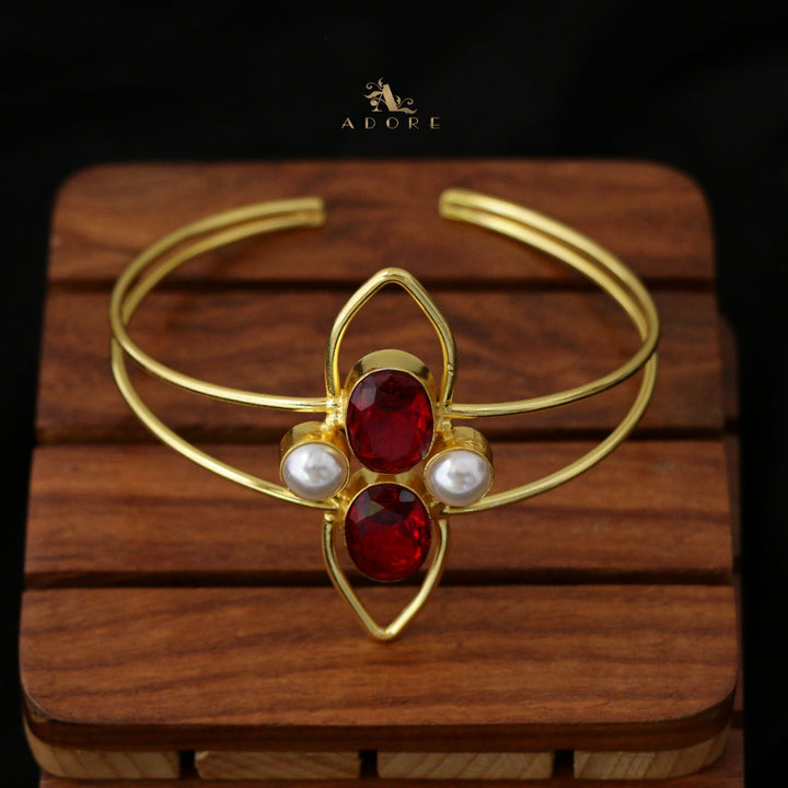 Rezzel Oval Glossy Pearl Bangle