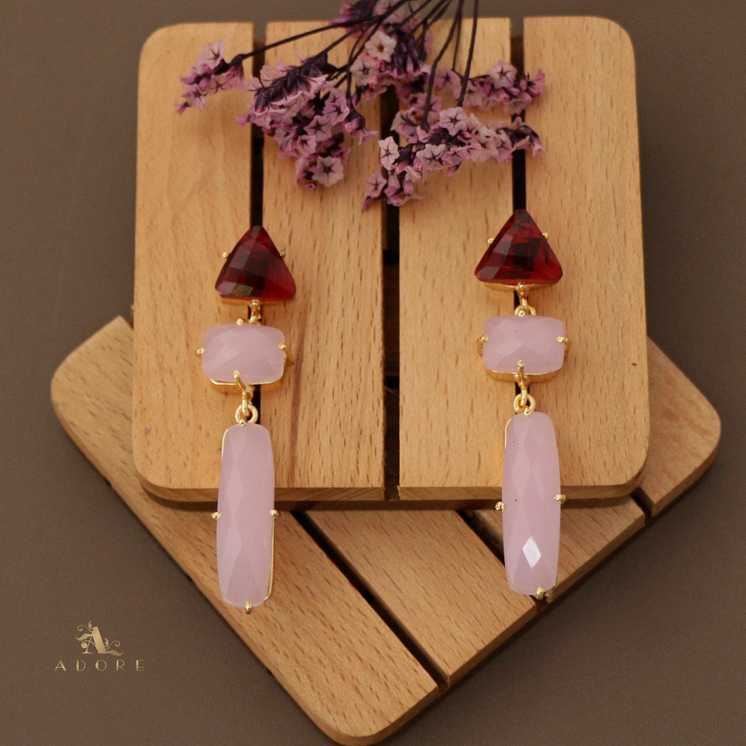 Yashmi Tri Shape Glossy Earring