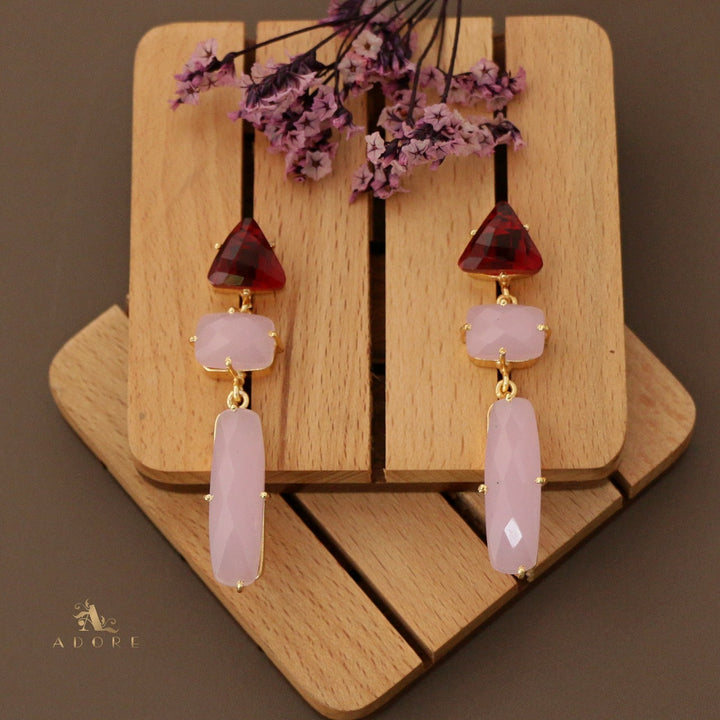 Yashmi Tri Shape Glossy Earring